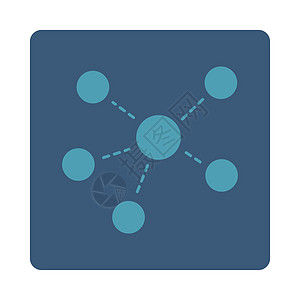 连接图标青色链接正方形团队营销中心节点计算界面社区图片