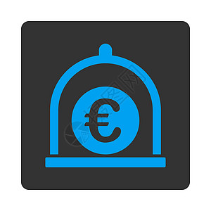 欧元标准图标储蓄商业硬币储物柜正方形店铺现金储物盒资本圆顶背景图片