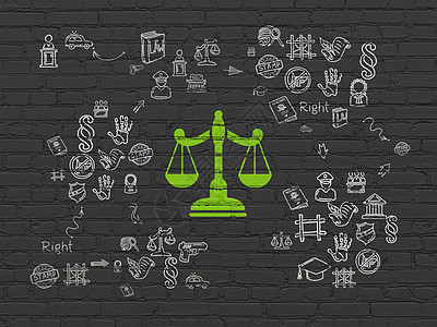 在背景墙上的法律概念尺度方案保险箭头法庭刑事财产平衡犯罪绘画战略图片