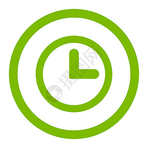 时钟平板生态绿色颜色四轮光栅图标图片