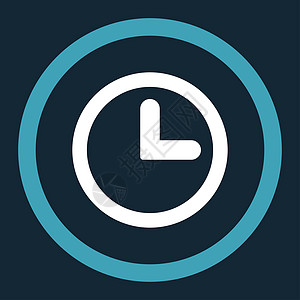 时钟平淡蓝色和白色颜色四轮光栅图标字形计时器速度日程指针手表跑表深蓝色圆形商业图片