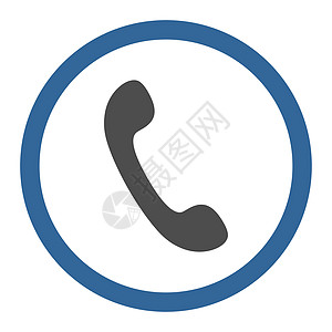 电话平板钴和灰色圆光栅图标戒指拨号讲话电讯扬声器电话号码字形热线电话图片