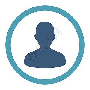 头图用户平面青色和蓝颜色四轮光栅图标反射照片社会身体角色身份男生帐户蓝色丈夫背景