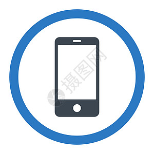 平滑的智能手机平滑蓝色彩色四轮光栅图标屏幕反应短信软垫药片电脑电话工具界面技术图片