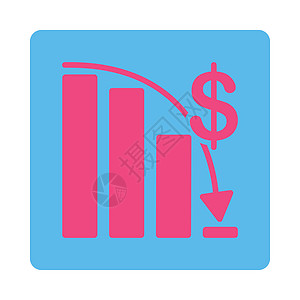 Epic Fail 失败图标破产危机金融商业史诗字形经济衰退粉色蓝色图片