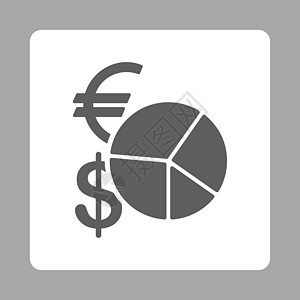 货币饼图图标银色统计电子商务银行银行业灰色现金金融图表信息图片