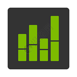 条形图表图标进步信息统计监控灰色报告绿色字形金融生态图片