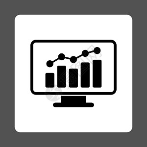 统计图标监测图标展示统计生长字形销售量金融电子电视进步灰色背景