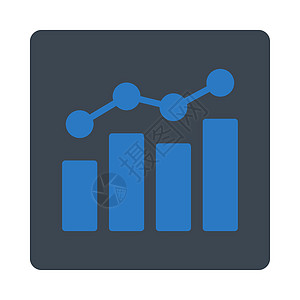 分析图标进步数据生长报告图表字形销售量监控利润蓝色背景