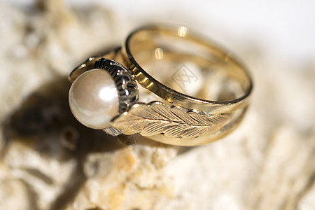 有古珍珠环金子胸部奢华戒指宝藏白色家庭首饰红宝石石头图片