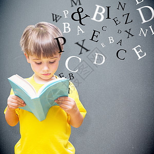 学生阅读书综合图象教育小学生男生学校早教灰色知识字母学习男性图片