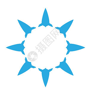 数字化蓝色蓝雪花设计雪花插图水晶计算机绘图背景图片