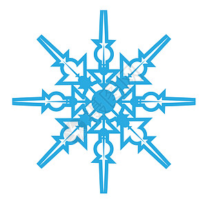 数字化蓝色蓝雪花设计水晶绘图计算机雪花插图背景图片