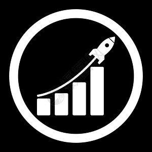 启动销售平面白颜色整圆 glyphy 图标基金成功火箭项目销售量报告商业战略薪水数据图片