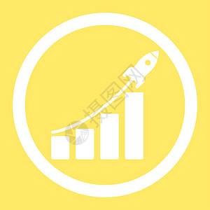 启动销售平面白颜色整圆 glyphy 图标成功项目发射薪水报告销售量金库公司预报冒险图片