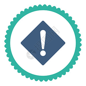 错誤平板钴和青青色环形印章图标风险惊呼感叹号橡皮失败事故信号安全警告预防图片