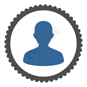 用户平板钴和灰色圆面邮票图标性格帐户经理橡皮男人员工绅士反射顾客成员图片