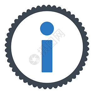 Info 平滑的蓝色信息图标橡皮帮助邮票暗示问题字母服务台证书海豹问号图片