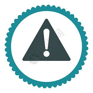 警告平板软蓝色彩色环形邮票图标橡皮感叹号失败字母界面帮助暗示证书问号报警图片
