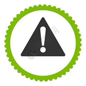 警告平板绿色和灰色生态警报环形邮票图标信号服务台预防风险问题报警字母指针注意力证书图片
