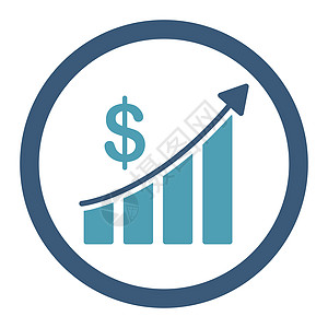 销售平版青青和蓝颜色四舍五入 glyph 图标成功基金报告预报数据利润信息图表进步财政背景图片