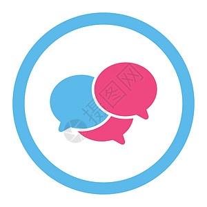 Webinar 平平粉色和蓝色研讨会博客气泡讯息气球短信讲话网络邮政社会图片
