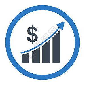销售平板平滑的蓝颜色四舍五入 glyph 图标薪水统计利润商业基金报告数据信息战略条形图片