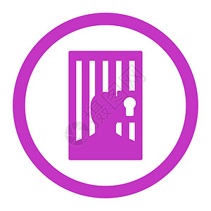 监狱平板紫紫色整形胶体图标图片