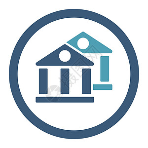 银行图标房子房地产小屋建筑学市中心项目字形圆圈不动产银行业图片