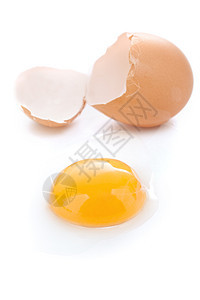 断蛋烹饪棕色椭圆形蛋壳黄色食物眼泪美食白色蛋黄图片