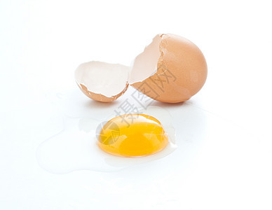 断蛋椭圆形美食蛋黄烹饪棕色黄色白色食物眼泪蛋壳图片