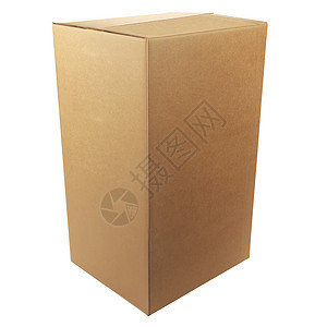 封闭式纸板盒绑在白色背景上并被隔离包装搬迁棕色纸盒商业办公室空白礼物仓库正方形图片