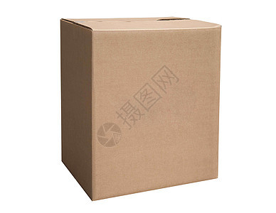 封闭式纸箱搬迁正方形礼物白色办公室棕色商业纸盒配送货运图片