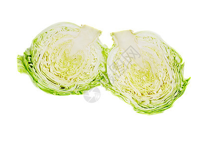 白上隔离的剪切卷心菜收成膳食食物沙拉白色蔬菜营养绿色叶子饮食图片