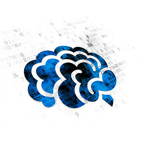 保健概念 关于数字背景的脑力屏幕展示药店解剖学头脑实验室记忆科学数据治疗图片