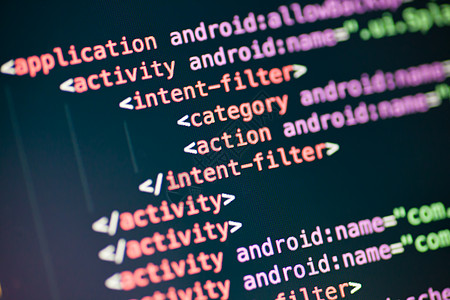 显示时的 XML 代码行来源项目计算机技术应用程序数字语言软件调试代码图片