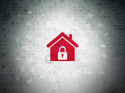 商业概念 数字文件背景的家居项目隐私公司战略数据金融成功挂锁绘画安全图片