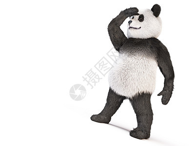 中国人欢乐的人物熊猫毛绒泰迪成就风景卡通片插图领导想像力动机动物野生动物乐趣图片