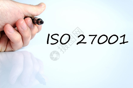 Iso 27001 文本概念男人商业保修人士服务按钮标准员工公司控制图片