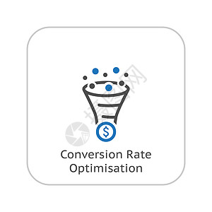 转化率优化图标 经营理念 平面设计销售锥体管道营销速度流动渠道转换白色商业图片