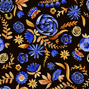 鲜花水彩图案纺织品绘画打印叶子折纸艺术纪念日装饰周年植物群图片