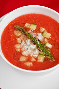 gazpacho 混杂蔬菜饮食营养午餐黄瓜烹饪盘子餐厅玻璃美食图片