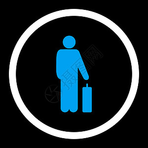 乘客图标标签绅士手提箱公文包运输旅行游客过境帐户配饰图片