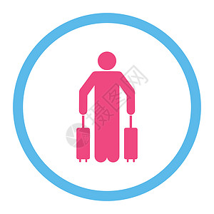 客座行李图标客户男人顾客航程字形旅游过境公文包会计帐户图片