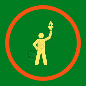 自由火炬图标成就辉光男性优胜者绿色仪式竞赛力量烧伤化身图片