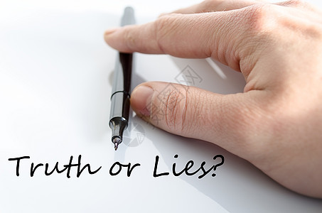 真相或谎言文字概念套装真实性公司诚实说谎欺骗谬误伪证商业经理图片