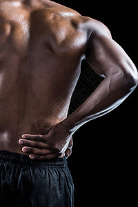 肌肉运动运动员背部疼痛受苦的刻印形象图片