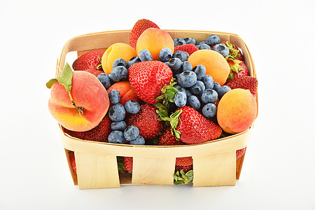 草莓 杏子 蓝莓 蜜桃农业花园树叶饮食味道水壶食物木头收成橙子图片