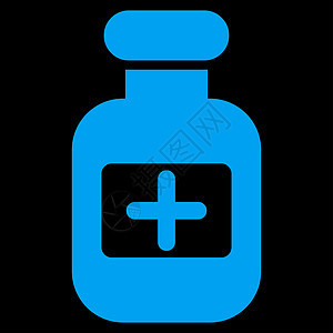 药瓶图标饮料蓝色瓶子黑色治疗剂量背景医疗抗生素药店图片