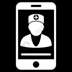在线医生图标男人网站服务白色专家手机药品保健黑色男性图片